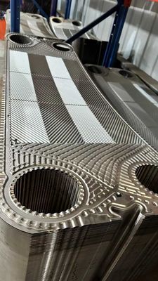 แผ่น 5 มิลลิเมตร แผ่นแลกเปลี่ยนความร้อน Pitch ด้วยรูปแบบ corrugation ที่กําหนดเอง